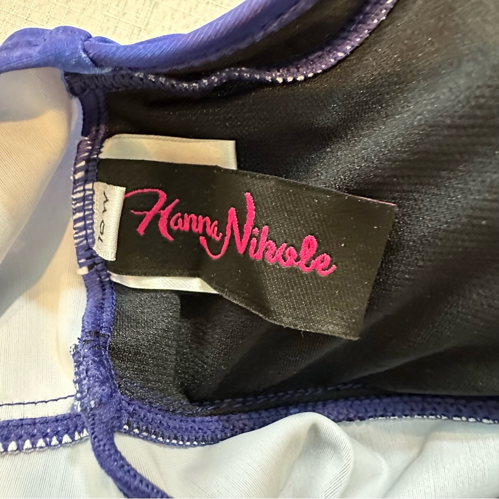 Hanna Nikole Blue Tie Dye Tankini Set Size 16W NWT - Picture 13 of 16